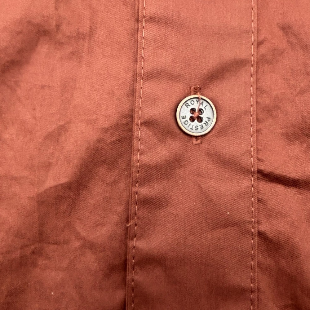 Royal Prestige Mens XL Shirt NWT Brown Cotton Military Streetwear Biker Buckle - Picture 13 of 16